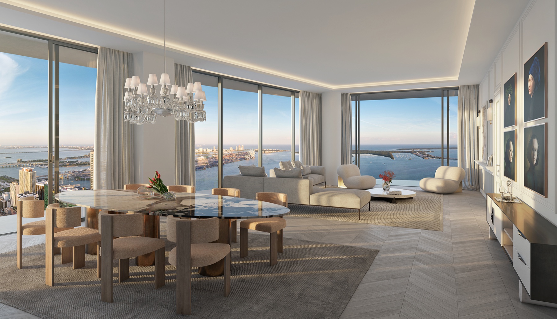 Render de Baccarat Residences Miami, Brickell (riverfront)