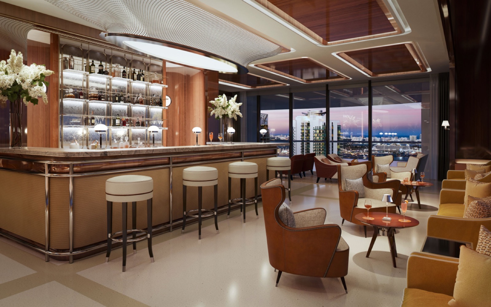 Render interior de Cipriani Residences Miami
